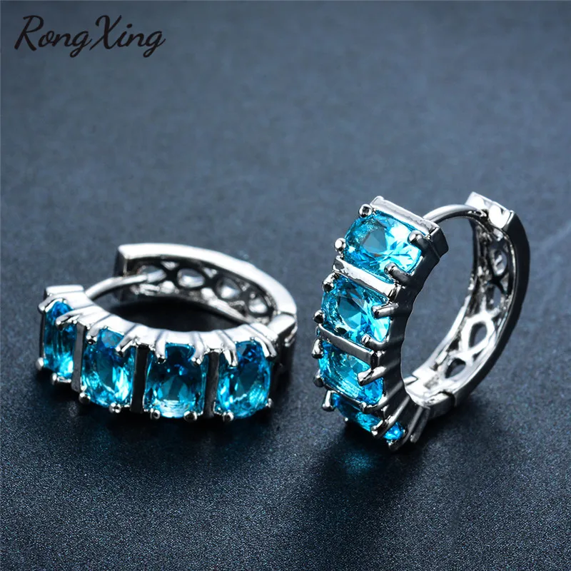 Женские серьги с кристаллами серебряного цвета|zircon hoop earrings|hoop earrings for womenfashion |