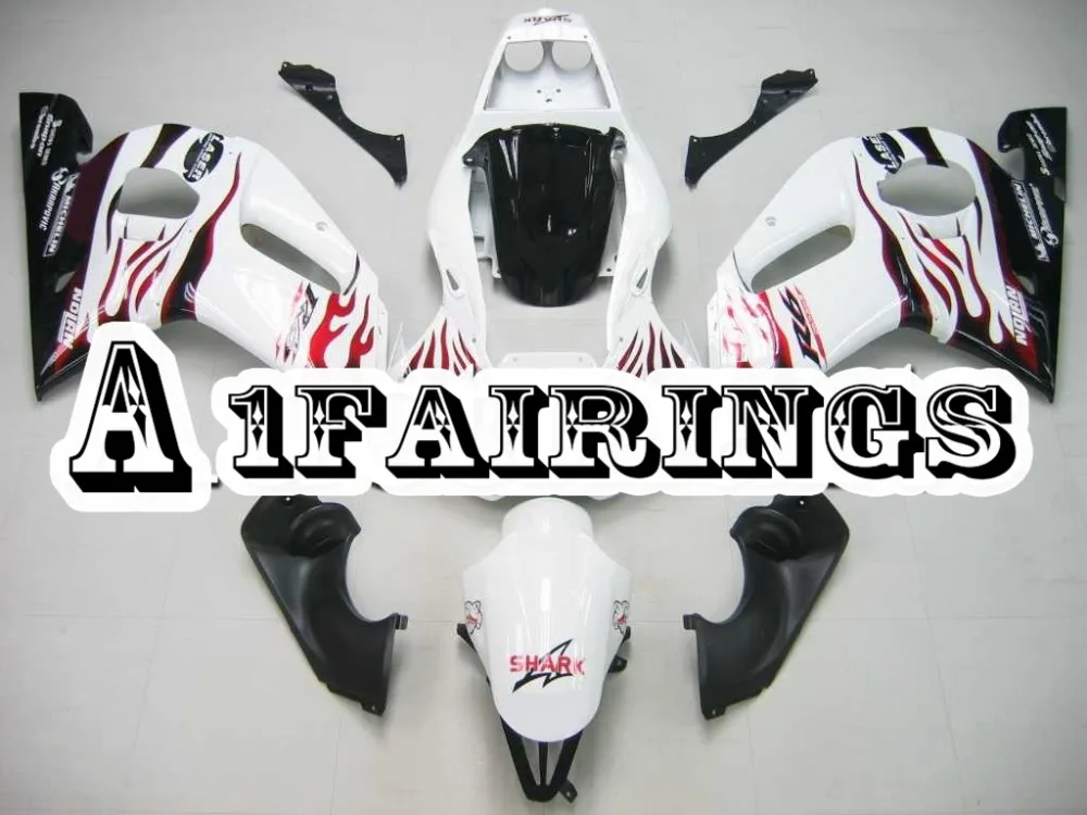Полностью красные полосы белые мотоциклетные Чехлы для Yamaha YZF600 R6 1998 1999 2000 2001 2002 ABS