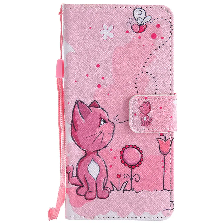 Милый кожаный чехол-книжка для Funda samsung Galaxy S8 S9 Plus S7 S6 Edge чехол с кошкой и деревом для глаз чехол-кошелек с подставкой и отделением для карт P06F