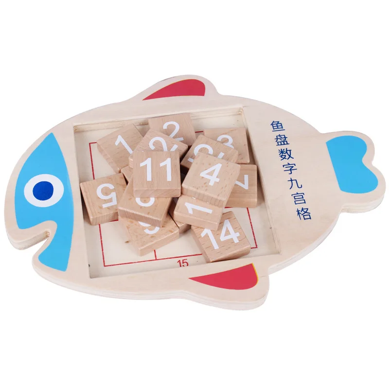 Математические знания доска для рыбы цифры Деревянные Монтессори раннее