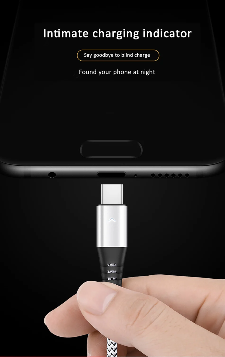 NOHON Тип usb C кабель для SamSung Gaxaly S8 S9 плюс 2.4A быстрой зарядки для Xiaomi Mi5 6 телефон короткий, для зарядного устройства Шнур 0,3 м 1,2 м