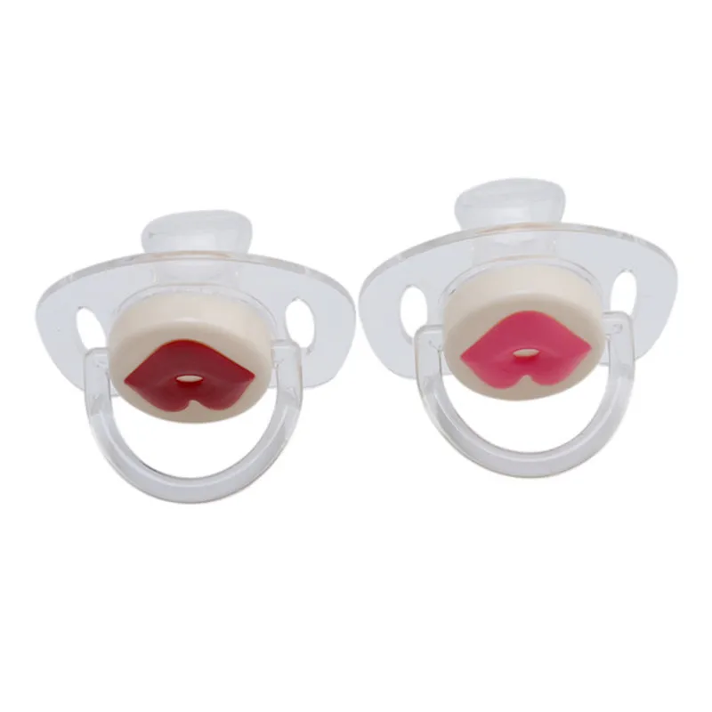 1 шт. детские красные губы поцелуи бутылочная щетка силиконовая забавная соска