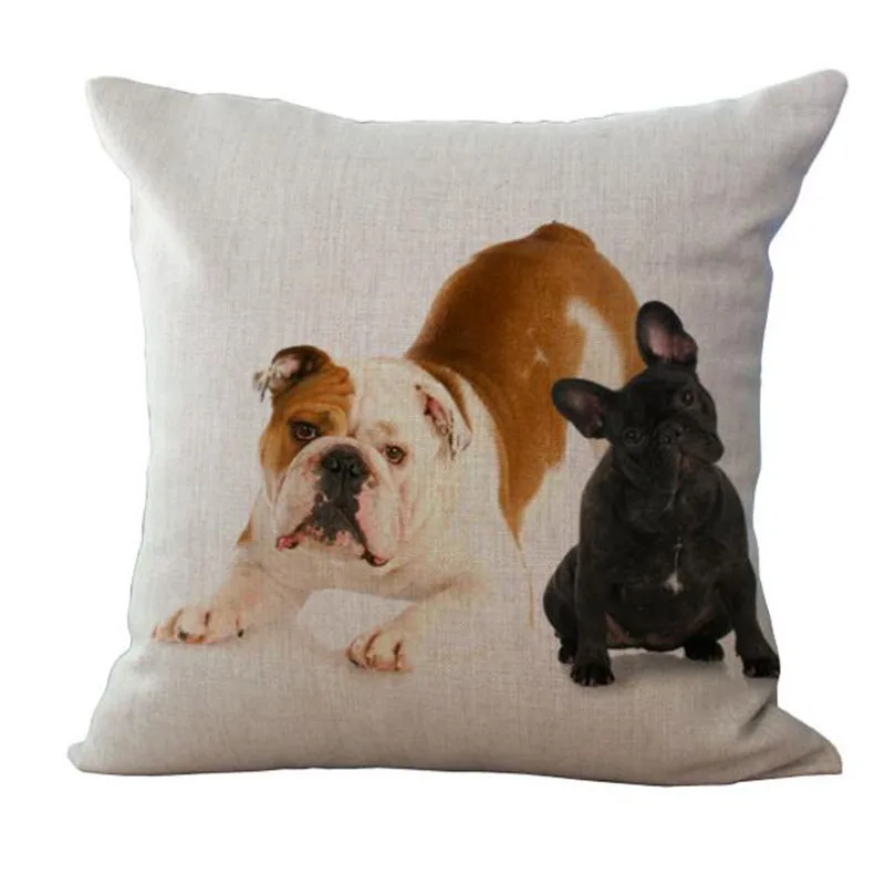 Наволочка из хлопка и льна оптовая продажа|cushion cover|cushion cover wholesalefrench bulldog dogs |