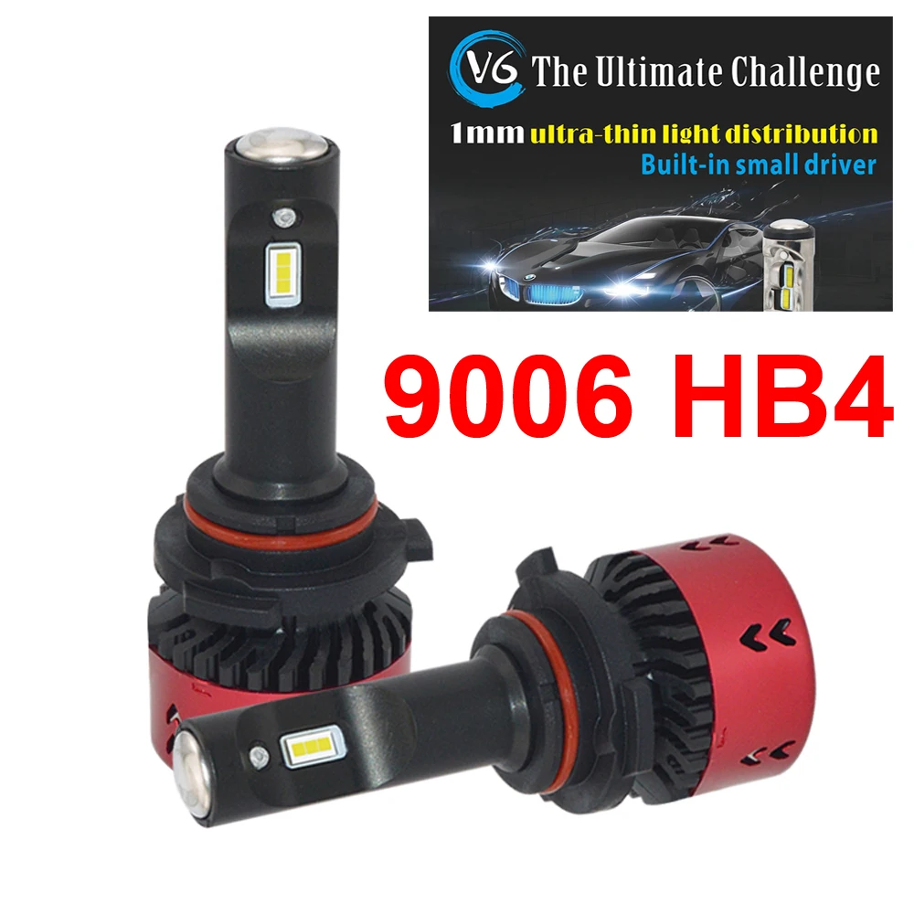 1 комплект 9006 HB4 70 Вт 9600LM V6 светодиодный ная фара все в одном мм ультратонкая