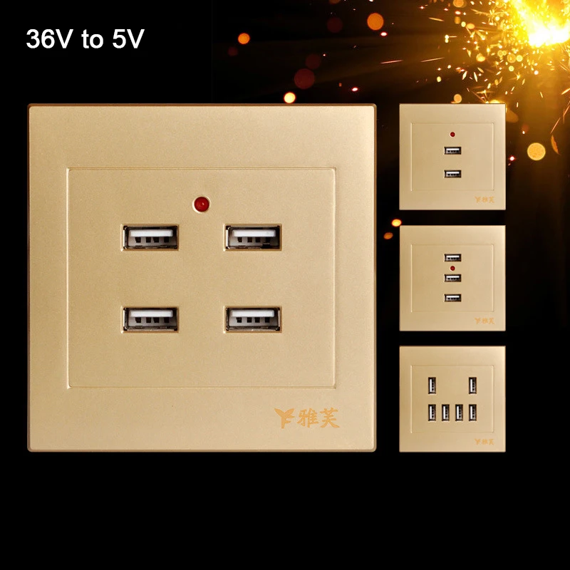 2017 Новый домашний адаптер с 4 USB портами для зарядки электроники розетки вход 36V