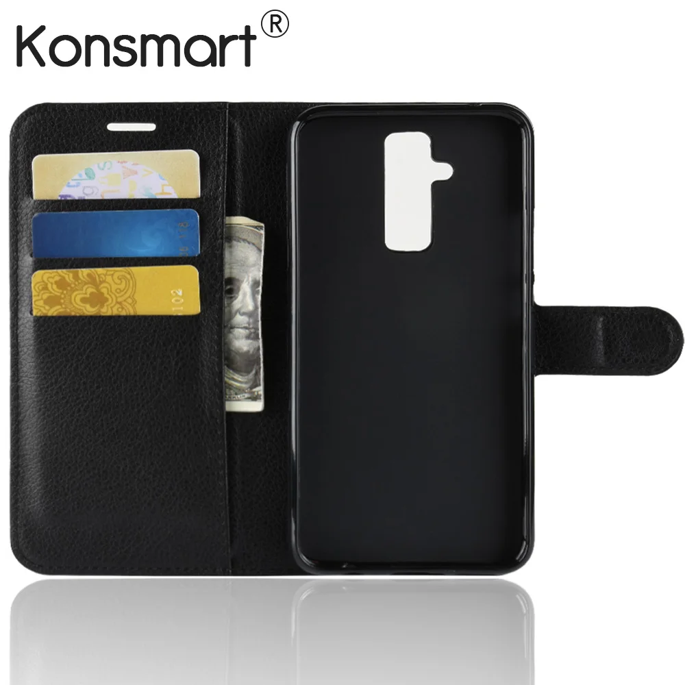 KONSMART защитный чехол книжка для huawei Коврики 20 Lite личи искусственная кожа флип