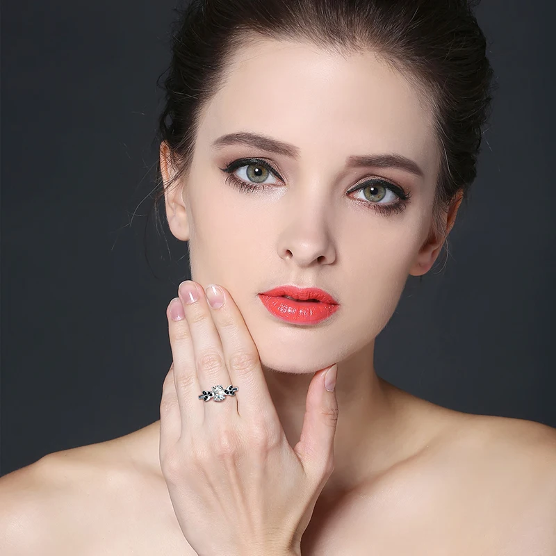 Женское Обручальное кольцо [BLACK AWN] ювелирное изделие из стерлингового серебра 925