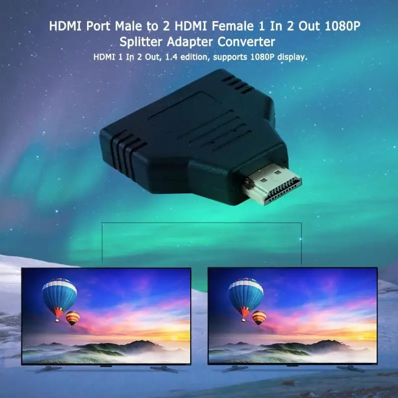 ALLOYSEED HDMI аудио кабель порт мужской 2 HDMI Женский 1 в 2 из 1080P сплиттер кабель адаптер конвертер Авто удлинитель с переключателем