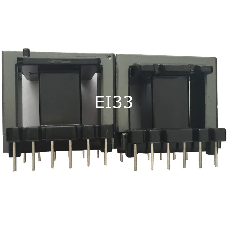 Оптовая продажа EI33 12pin EI трансформатор ферритовый сердечник с 6 + 6pin Шпулька/рамка