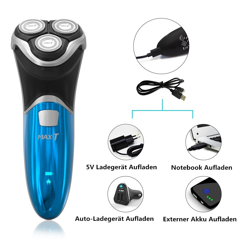 EU/US Plug MAX-T RMS6101 электробритва 100-24 В моющаяся перезаряжаемая электрическая машинка для бритья бороды с тройным лезвием для мужчин уход за лицом