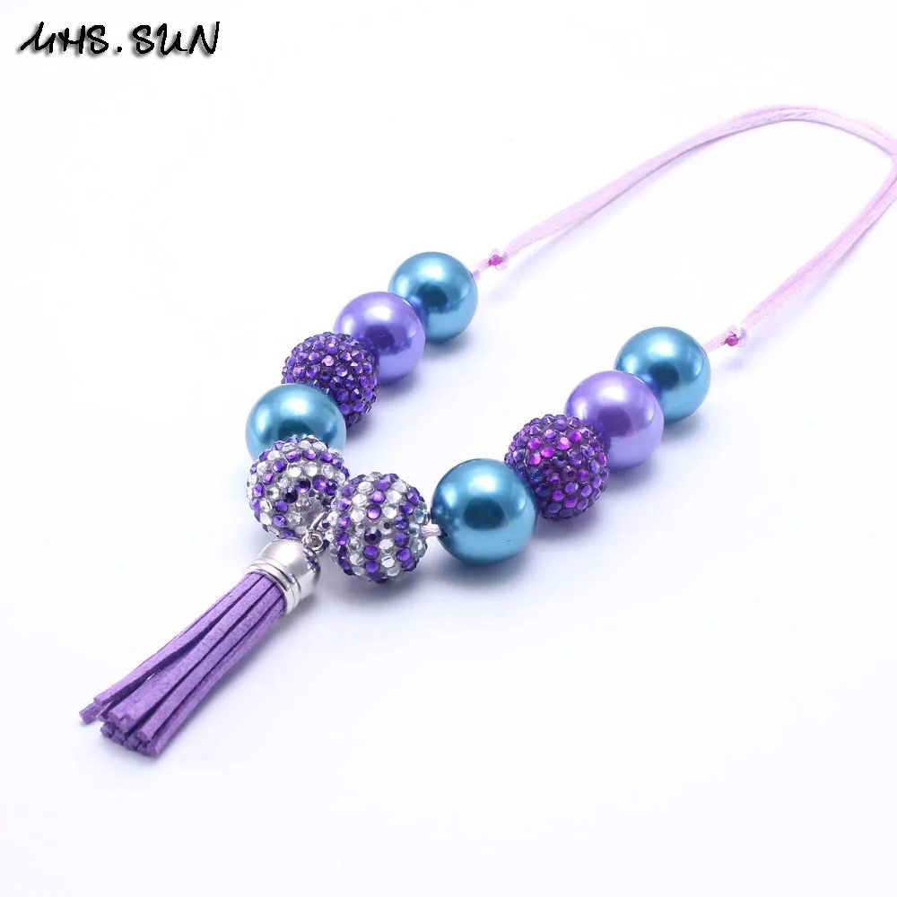 MHS. SUN 2 шт. фиолетовое короткое ожерелье для детей с кисточками настраиваемая