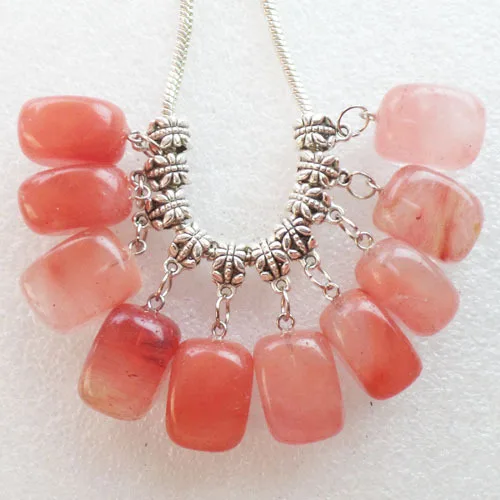 20 шт утопленный натуральный Вишневый кварцевый кулон подходит для европейского