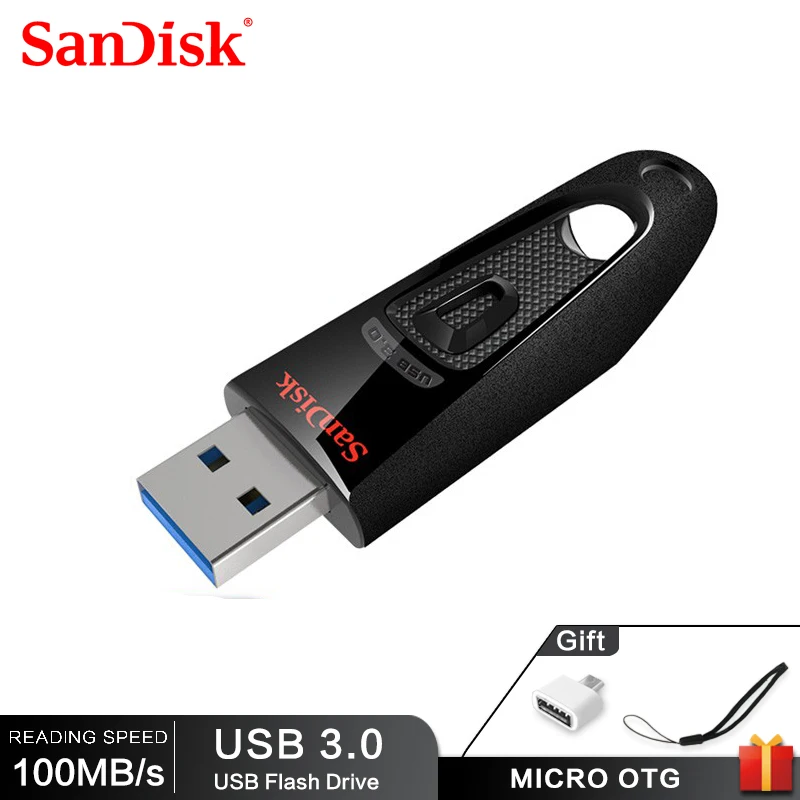 SanDisk Pendrive 64 ГБ флеш накопитель USB 3 0 16 32 128 256 usb3.0 мини флешки скорость чтения до 100