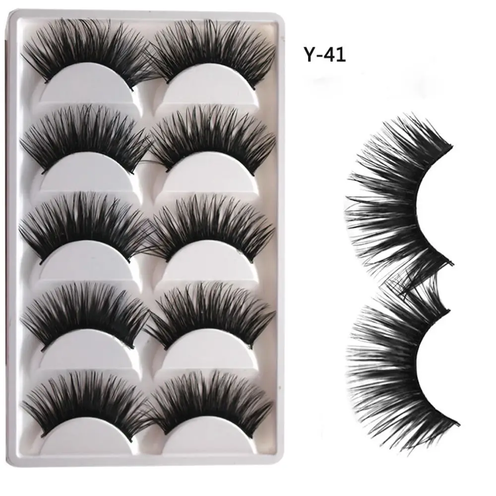 Накладные ресницы 5 пар очень длинные толстые накладные ручной работы для женщин