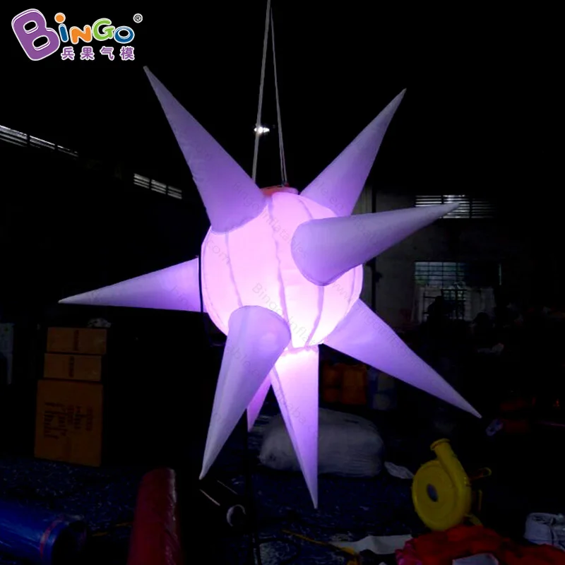 Подгонянный 1 метр надувной светодиодный подвесной светильник со звездой