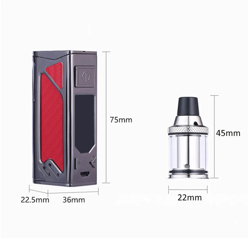 2шт HT 100W коробка мод bulit in 2200mah Батарея с 3 5 m атомайзер светодиодный экран вейп