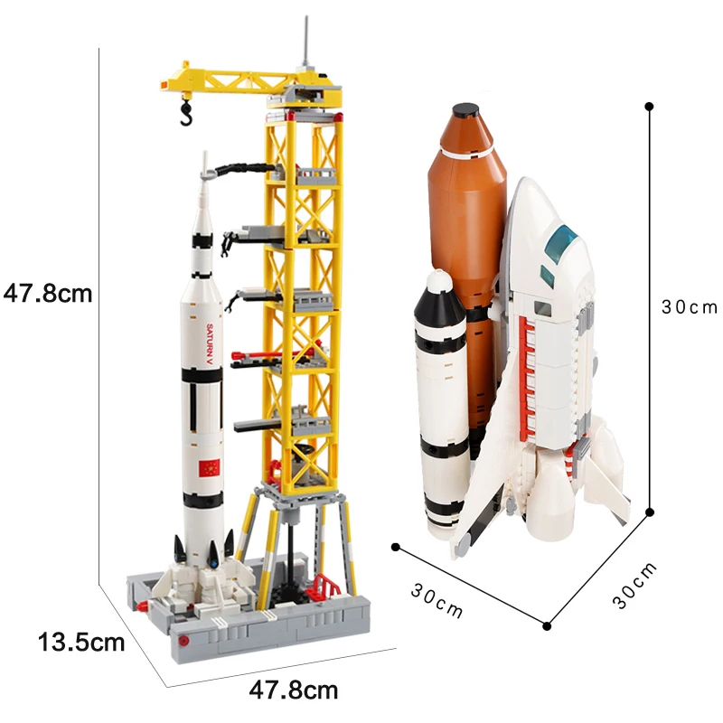 Launch Shuttle Rocket строительные блоки совместимый бренд город космический астронавт