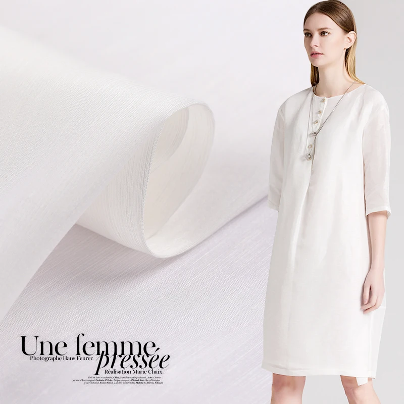 

Very simple leisure fabric health care leisure Golf silk linen fabric Beauty salon custom-made clothing fabrics