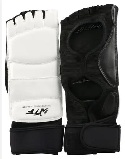 

Taekwondo Gloves PU Leather Half Finger Guard TKD Protectors Fighting Karate Foot Gear MMA Hands and Feet Protector 4 pcs