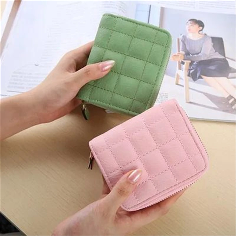 Assez sac Fashion zipper purse Korean version of the cute solid color short change female simple clutch bagCD5038/j | Багаж и сумки