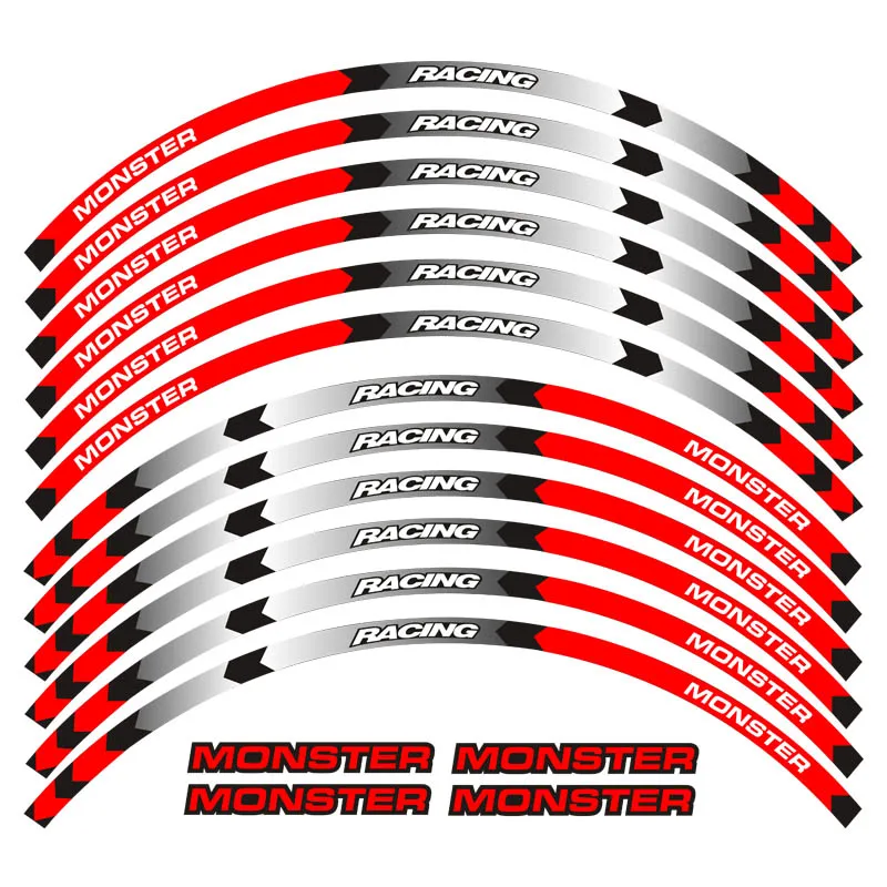 Светоотражающая наклейка на колесо мотоцикла подходит для DUCATI MONSTER 1200/S/R 821 796 696 1000