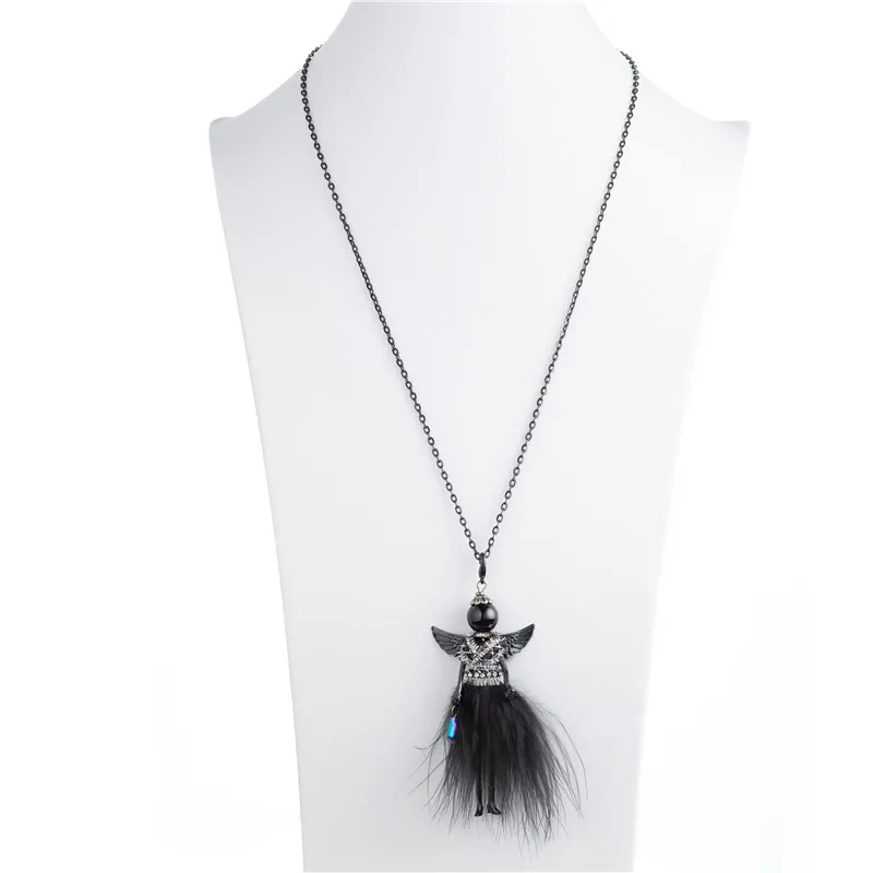 HOCOLE 2018 new girl doll angel wings women necklace statement handmade cute princess trendy pendant fashion party gift jewelry | Украшения