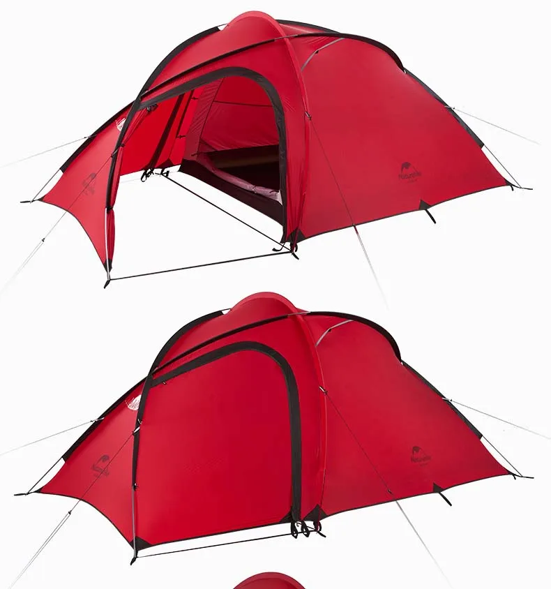 Naturehike Hiby семейный тент 20D силиконовая ткань водонепроницаемый двухслойный 2 человека 3 сезона палатка одна комната один зал