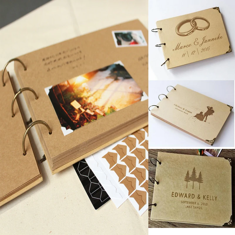 Фотоальбом A4 ring binder крафт альбом для скрапбукинга свадьбы книга гостя