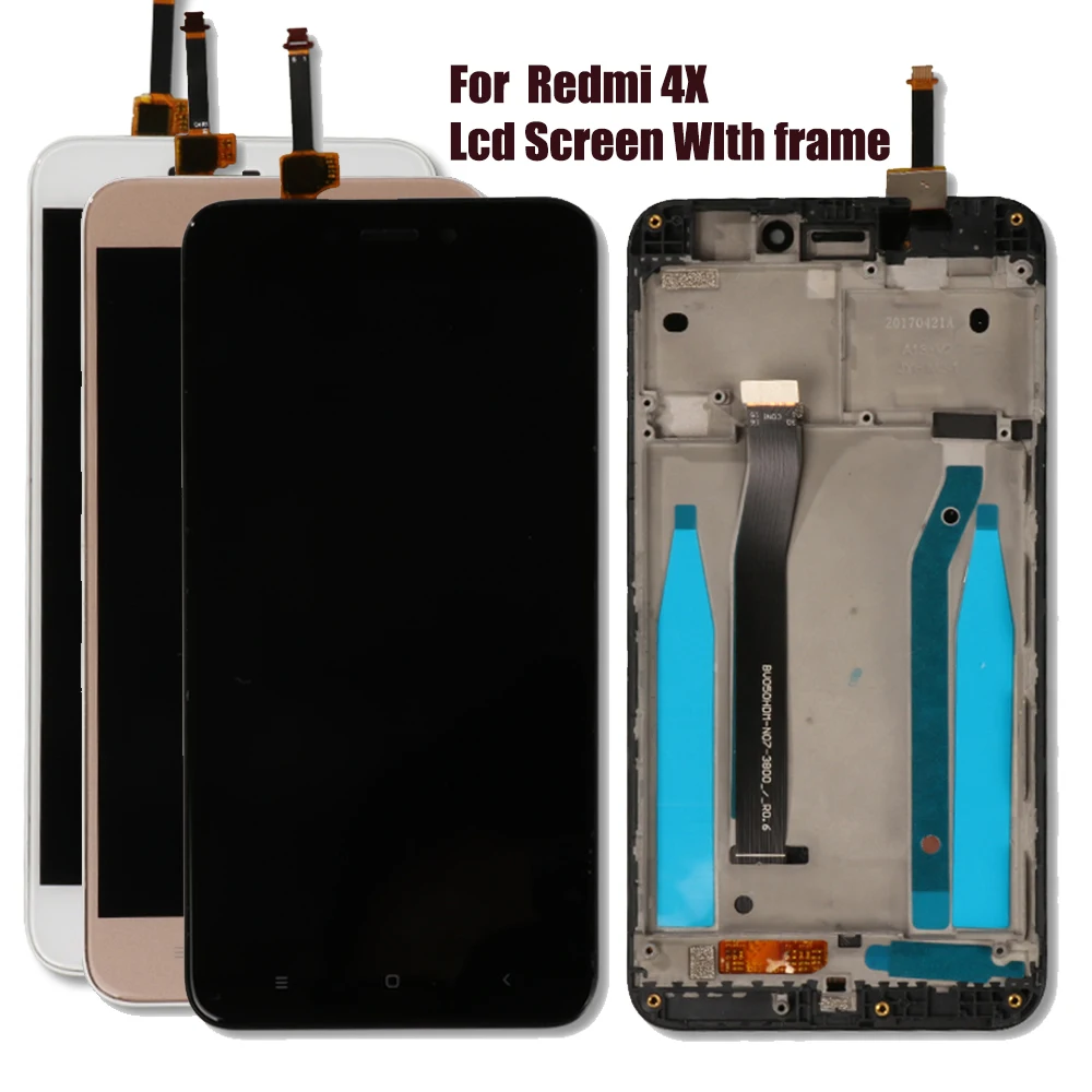 Дисплей для Xiaomi Redmi 4 X ЖК-дисплей сенсорный экран Замена для Xiaomi Redmi 4 X дисплей с рамкой в сборе чувствительный ЖК-дисплей s