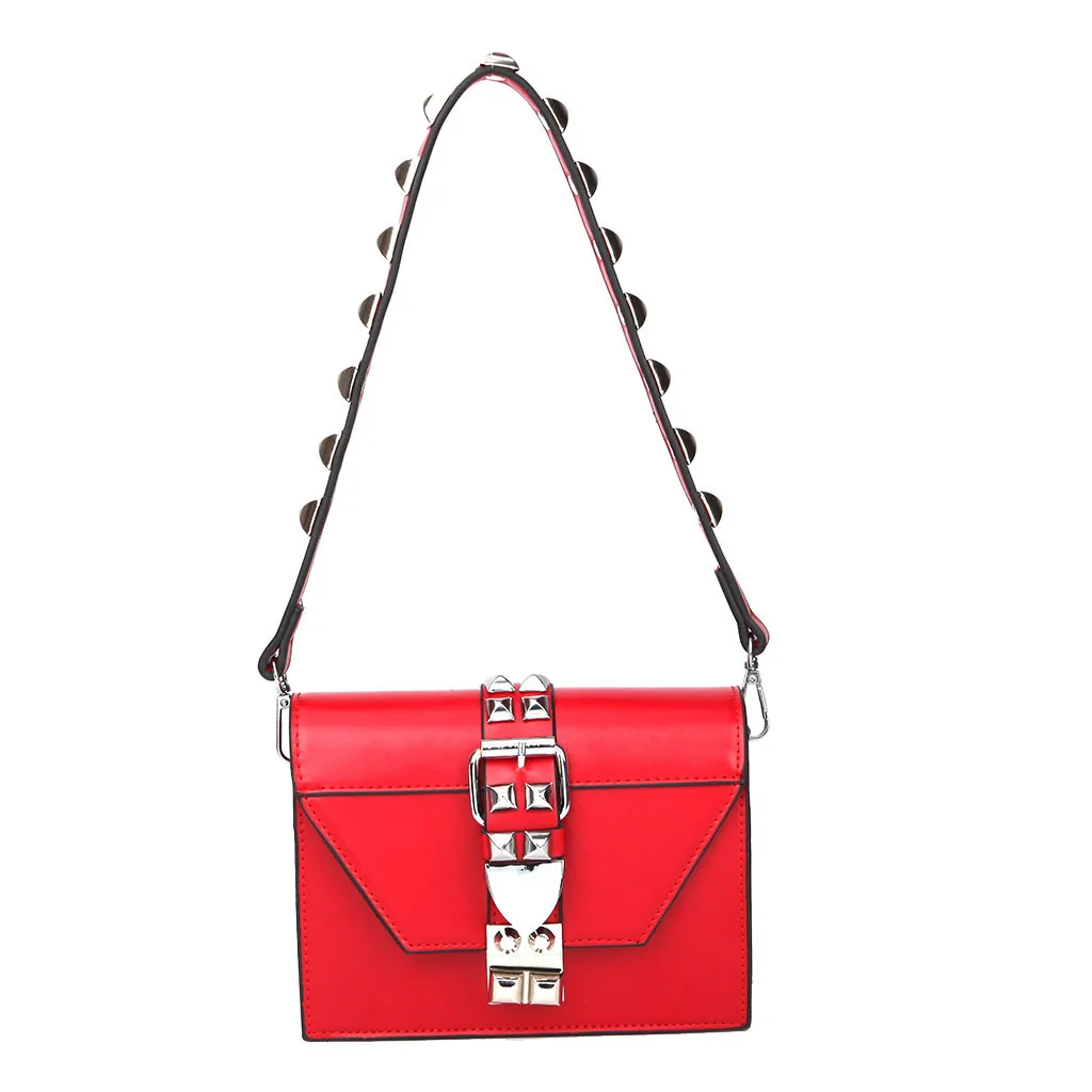Red KKMHan Брендовая женская дикая сумка через плечо модная маленькая квадратная сумка на одно плечо Прямая поставка borse da donna bolsas sac a основной - Color: Red