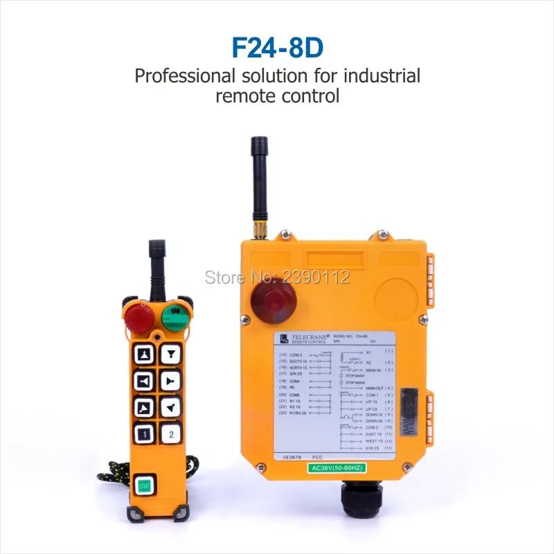 Nice Industrial Radio Wireless Remote Control F24-8D 8 Double Speed Controller Switch With Protective Cover for Hoist Crane | Электроника