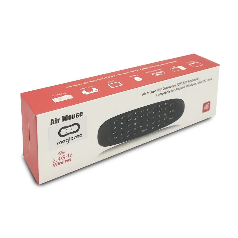 C120 все в одном 2 4G Fly air mouse перезаряжаемая беспроводная клавиатура с пультом