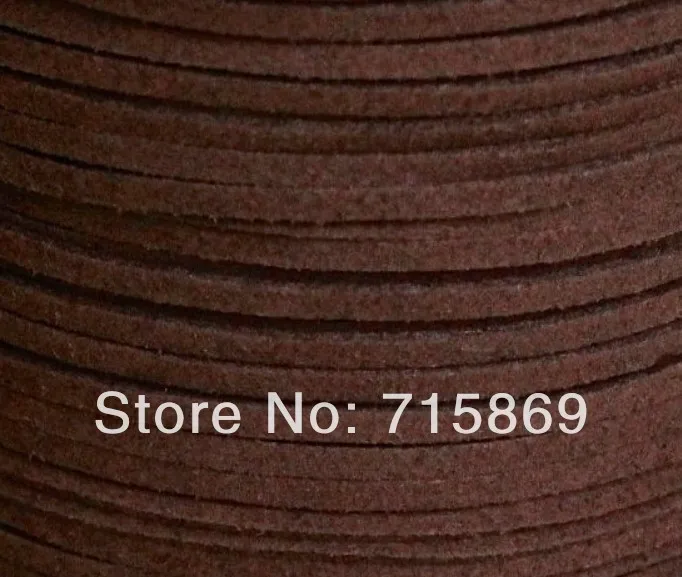

Free Ship 5mm 100 Meters Faux Leather Suede Cord Brown Color For DIY Ro