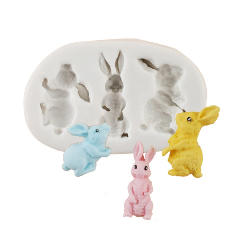 Cartoon Bunny Silicone Mold Fondant Mould Cake Decorating Tools Chocolate Gumpaste Molds Sugarcraft Kitchen Gadgets | Дом и сад