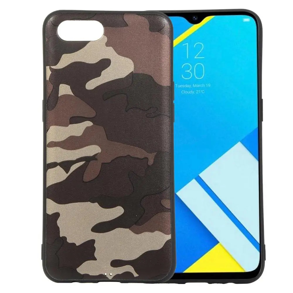 Camouflage Pattern Phone Case For Oppo Realme C2 Coque Green Soft TPU Silicone Back Cover Army Camo Etui Bag |