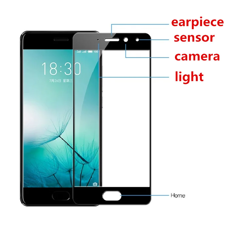 2 шт. полное покрытие закаленное стекло для MEIZU Pro 7 PRO7 MEIZURPO7 Защитная пленка экрана