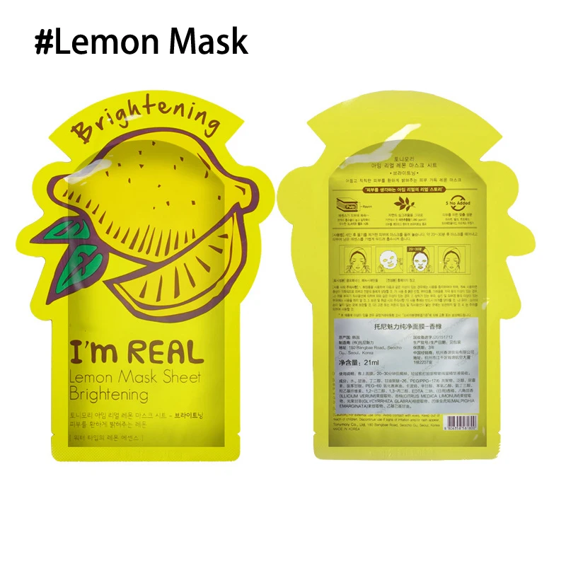 7 шт./лот, маска для лица I'm REAL Tony moly, увлажняющая, против старения, сужает поры, Корейская маска для лица, косметика