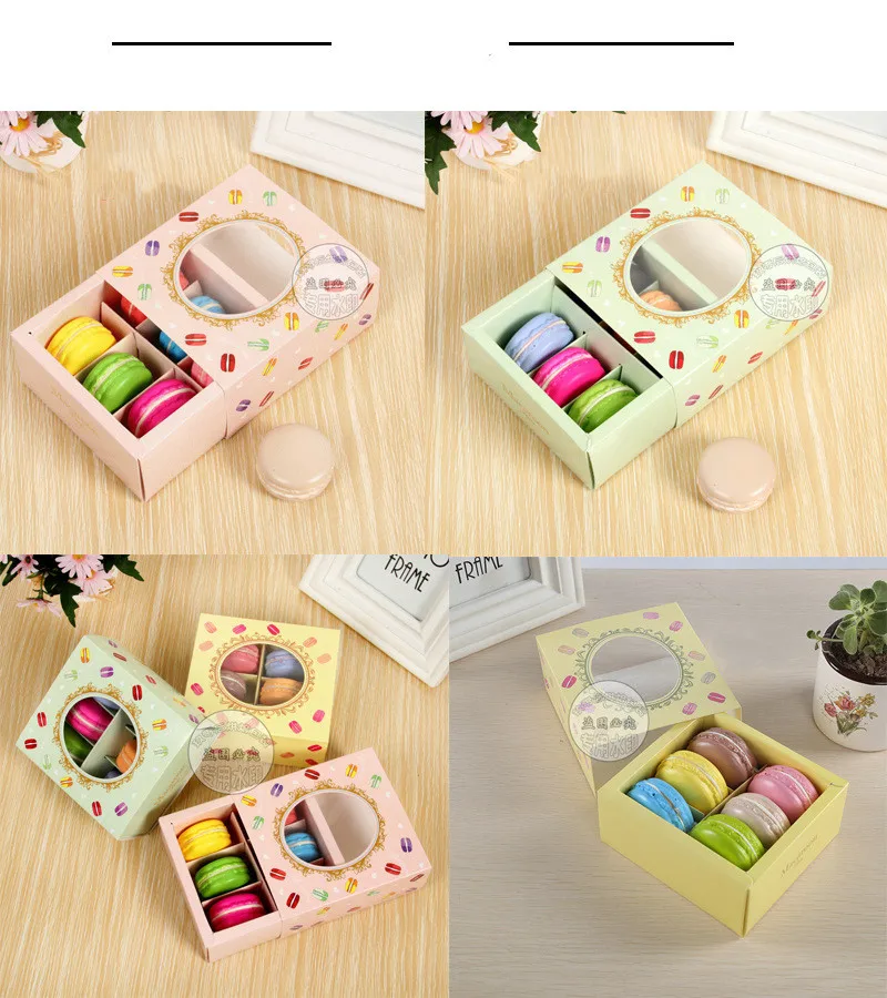 10 шт./лот бумажная коробка подарочная коробка cajas de картонная упаковка печенье Макарон коробка Свадебная подарочная коробка макарон упаковочные инструменты Свадьба Дек