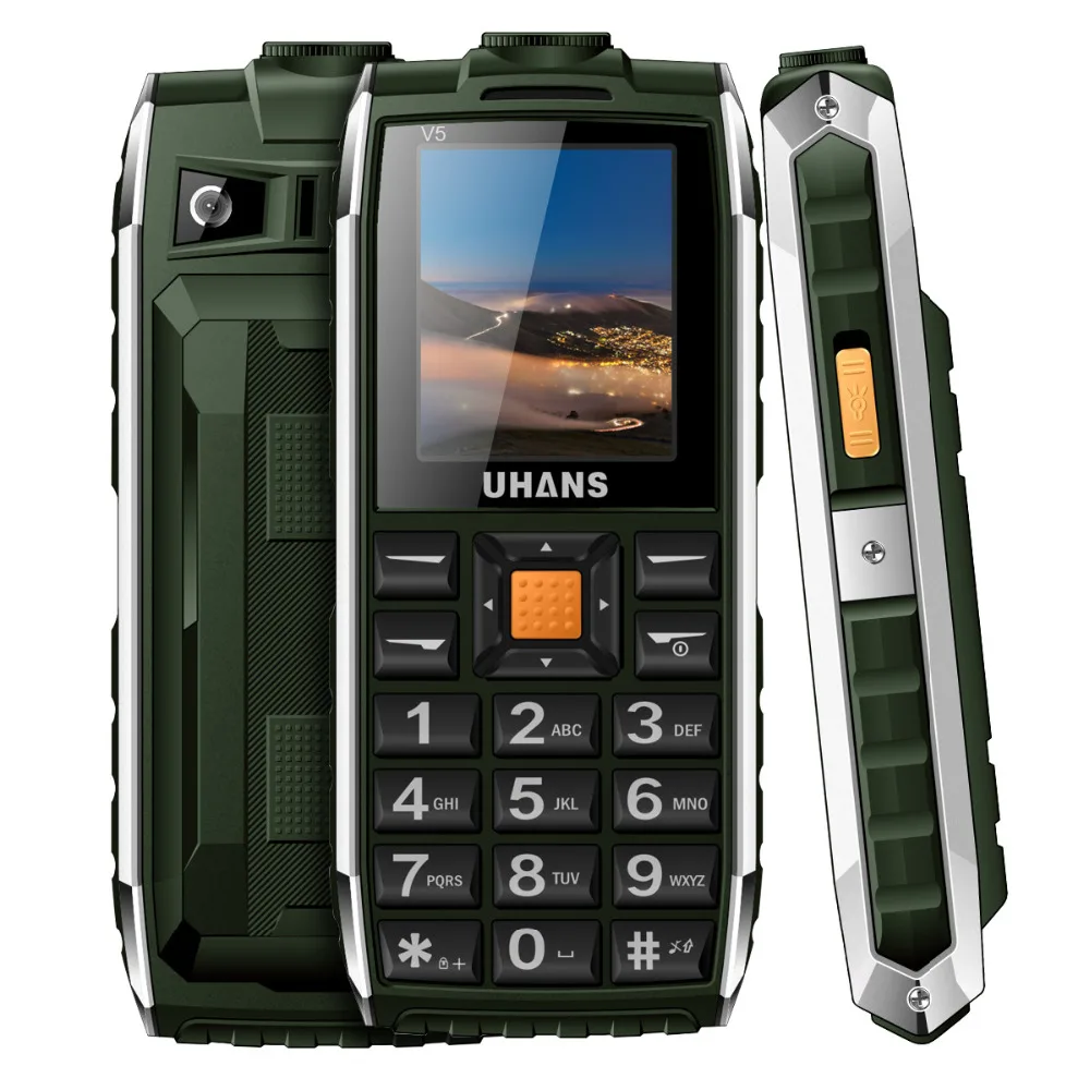 Uhans v5 водонепроницаемый противоударный пылезащитный мобильный телефон большая