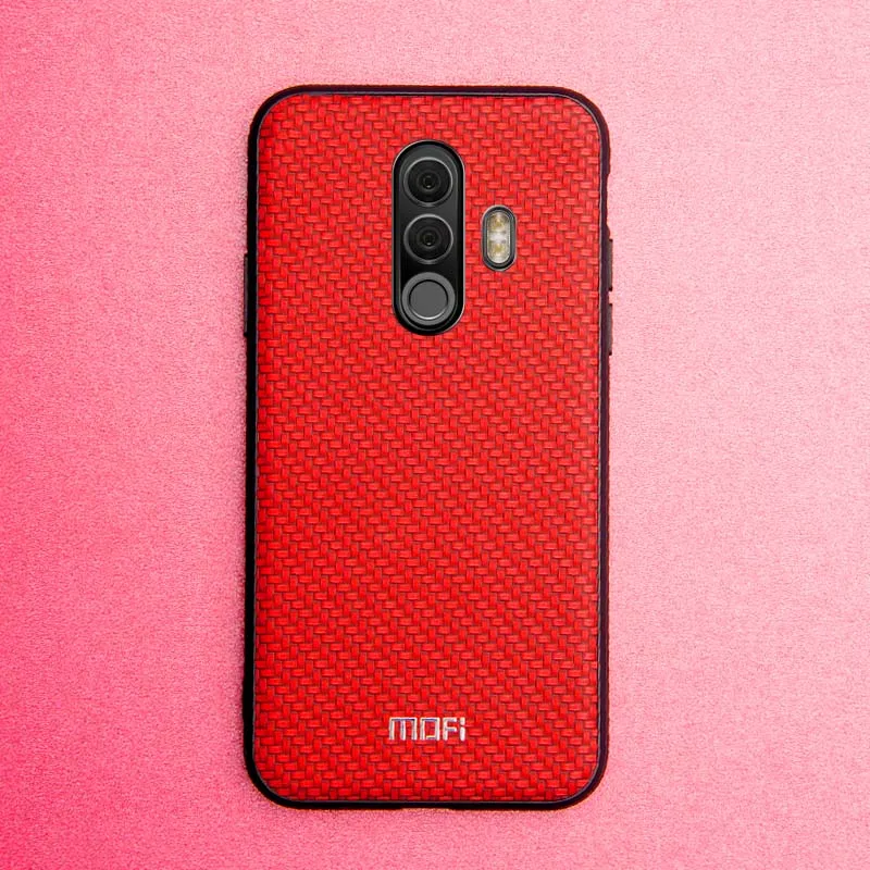 Чехол для xiaomi pocophone f1, чехол для телефона Mofi, чехол для телефона pocophone f1, Жесткий Чехол для задней панели xiaomi pocophone f1 global, чехол fundas - Цвет: Bright red