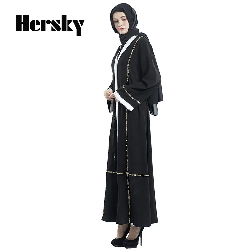 Большие размеры Дубай открытый абаи одежда Турция мусульманские женщины ручной