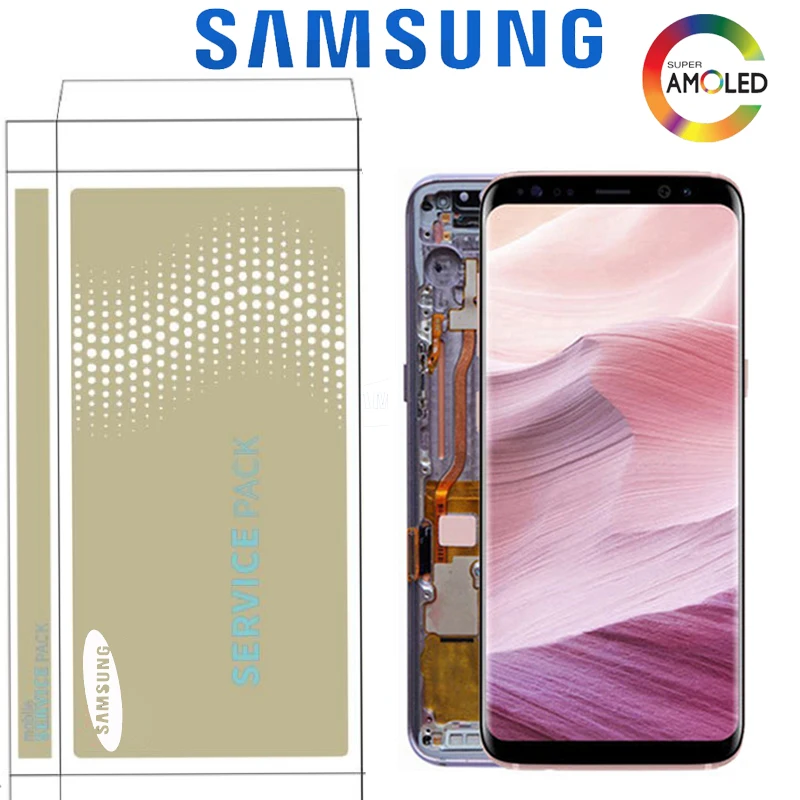 6," супер AMOLED дисплей для samsung Galaxy S8 Plus G955 G955F G955U ЖК-дисплей с сенсорным экраном дигитайзер Запасные части