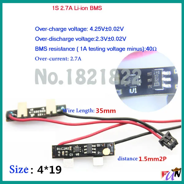 Защитная плата li ion BMS PCM для батарей 18650 3 7 В 2 7a 4 шт./партия|bms pcm|protection boardbattery protection
