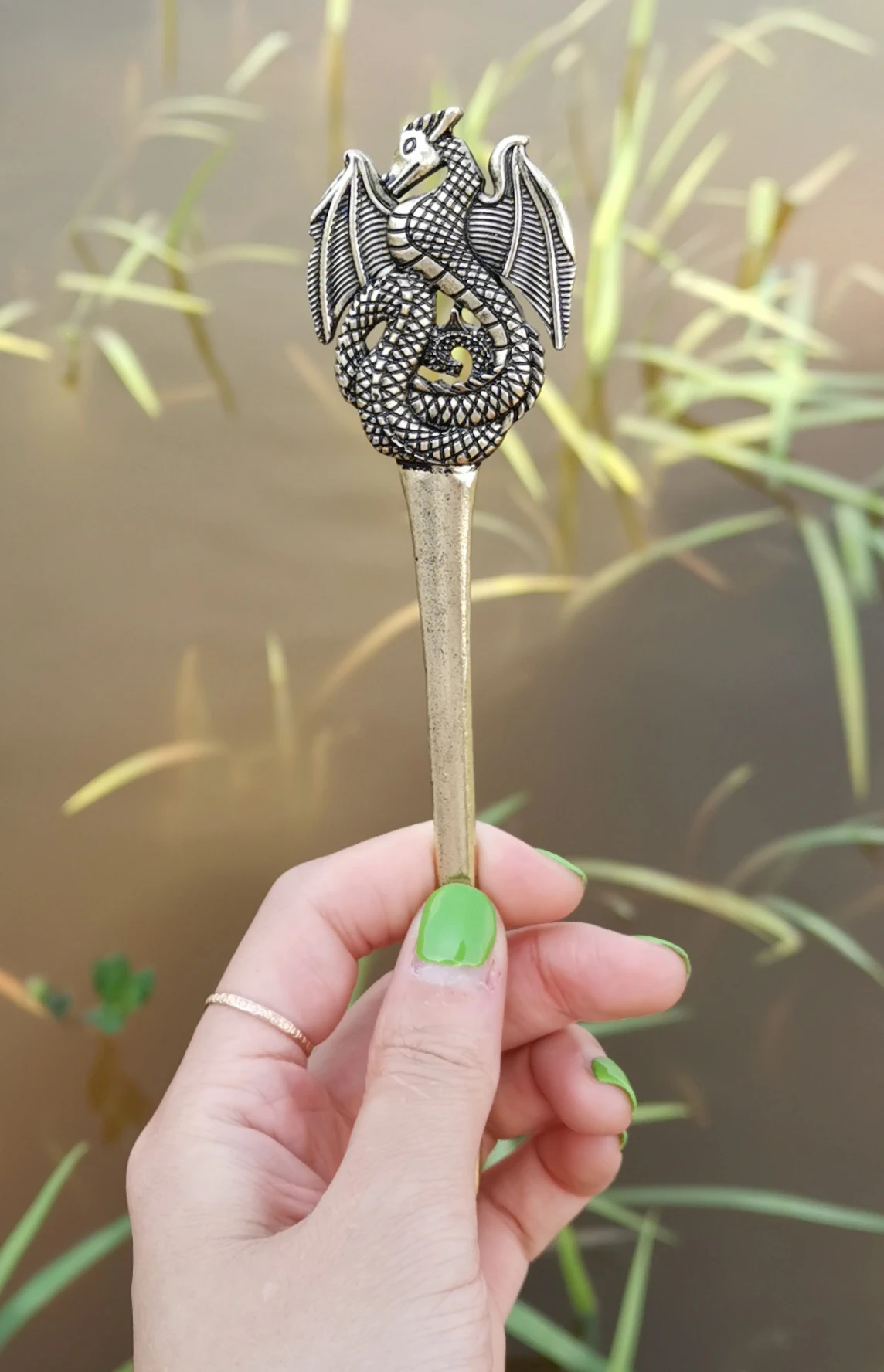 Wicca Viking Ренессанс Дракон волосы палочки Дракон Луна змея шпилька аксессуары для волос ювелирные изделия