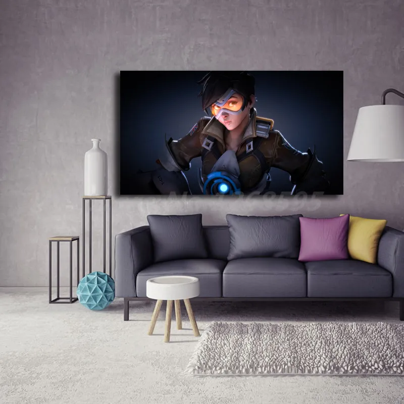 Tracer Overwatchs художественные работы 4K обои настенные Холст Плакаты печать картины