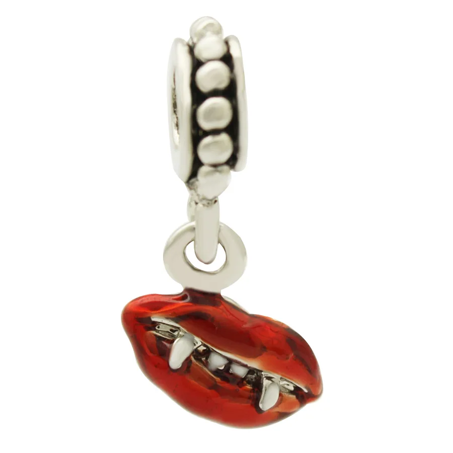 European Halloween Billed Fangs Pendant Amulet Charm Beads - Compatible with Pandora Bracelet image 2
