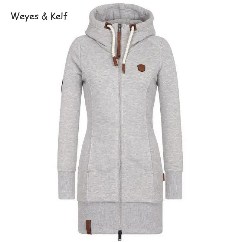 Weyes& Kelf, S-5xl размера плюс, с капюшоном, на молнии, с длинным рукавом, толстовки для женщин,, на молнии, Флим, проданный, Толстовка для женщин, худи Kpop