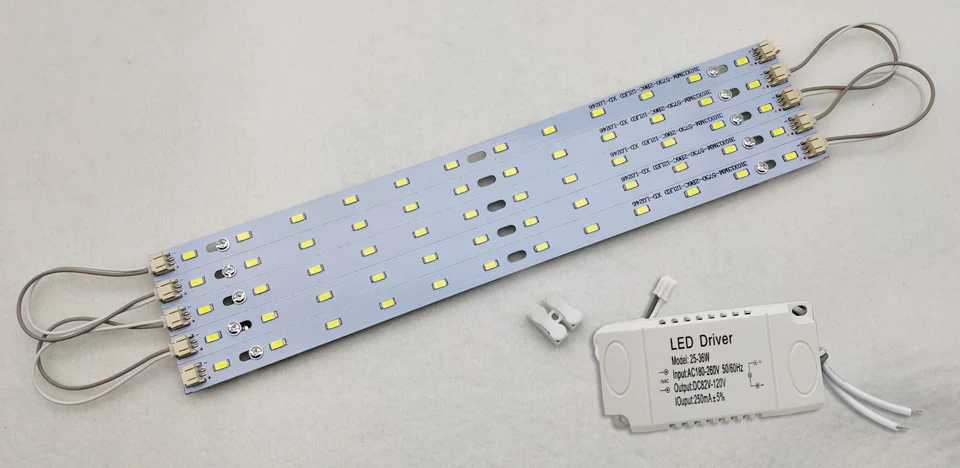 Светодиодный PCB для потолка комплект 12 Вт 24 Вт 36 Вт Светодиодные ленты светильник SMD5730 Алюминий лампа пластина с приводом потолочный светильник заменить трубки светильник модернизации