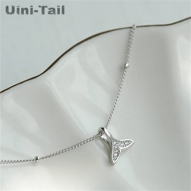 

Uini-Tail hot new 925 sterling silver mermaid tail micro-inlaid bracelet simple fresh fashion creative Korean jewelry GN915