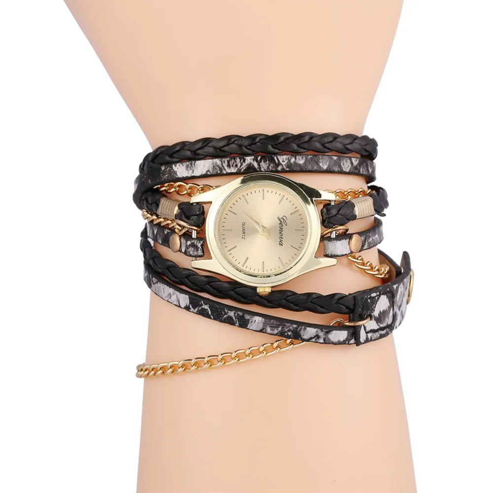 Женские часы браслет Relojes Mujer винтажные наручные с плетеным плетением кварцевые